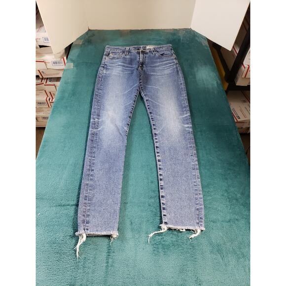 Adriano Goldschmied Jeans Size 27 Womens Blue Farrah High Rise Skinny Ankle - Picture 1 of 12